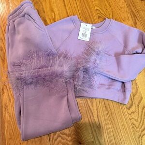 Lola and the Boys Lavender Feather Athletic Set